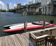 TNT Sea Trials New 340X MTI Twin Mercury 400 Outboard Cat