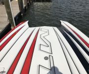 TNT Sea Trials New 340X MTI Twin Mercury 400 Outboard Cat