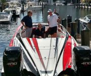 TNT Sea Trials New 340X MTI Twin Mercury 400 Outboard Cat