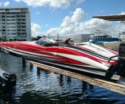 TNT Sea Trials New 340X MTI Twin Mercury 400 Outboard Cat